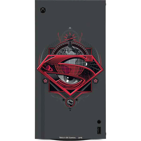 DC Comics Superman Grey Eye Collage XBox Series X Digital Edition Console Skin